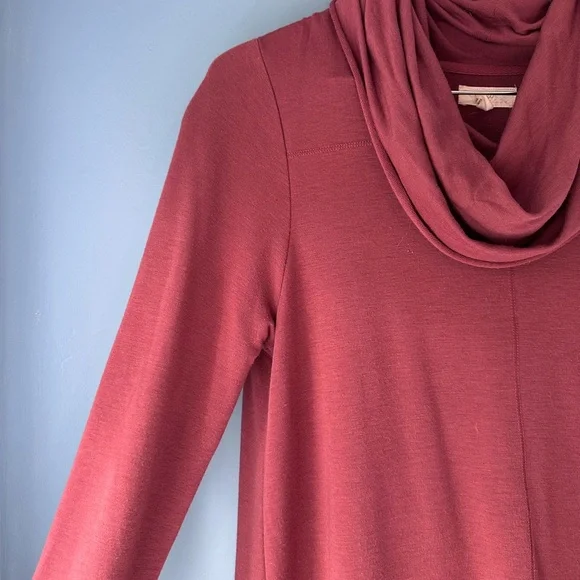 Cupio Red Cowl Neck Sweater Soft Knit Long Sleeve - Picture 2 of 5